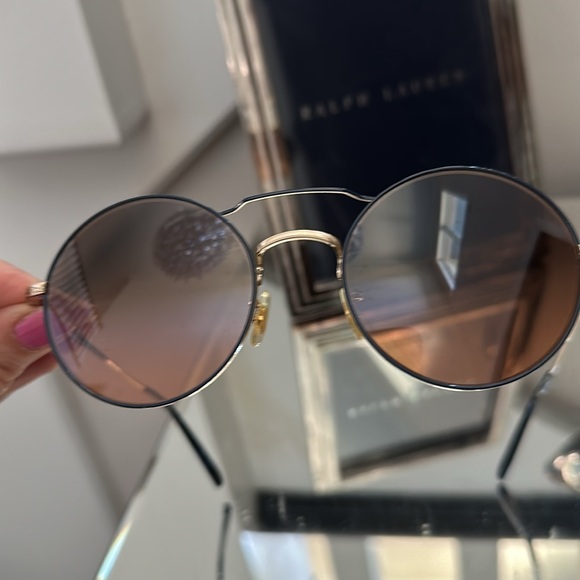 OLIVER PEOPLES GRADIENT NICKOL ROUND CELEBRITY SUNGLASSES - Picture 2 of 4